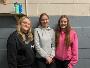 Junior Leaders Caitlyn Swanser, Amilee Kerin and Gabriella Socha 